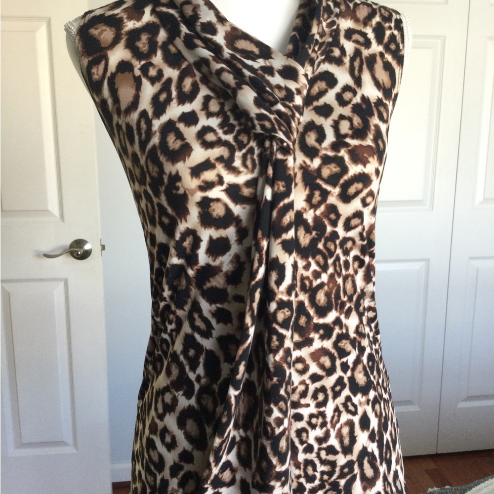 PRICE DROP! Leopard Print Sleeveless Top